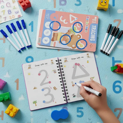 Reusable Tracing Line Practice Book for Kids