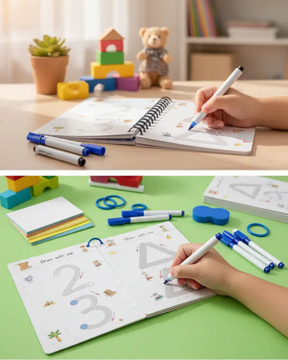 Reusable Tracing Line Practice Book for Kids
