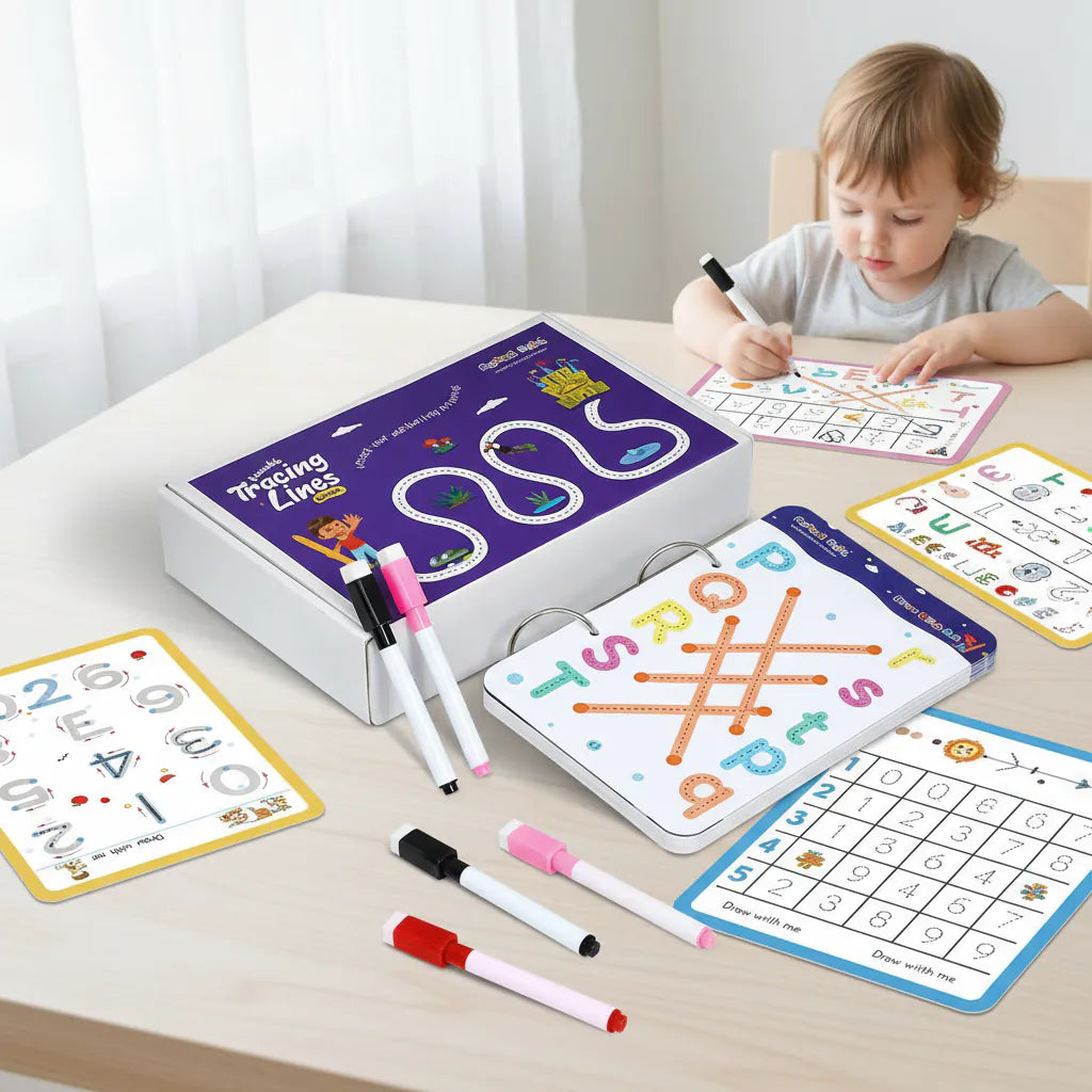 Reusable Tracing Line Practice Book for Kids